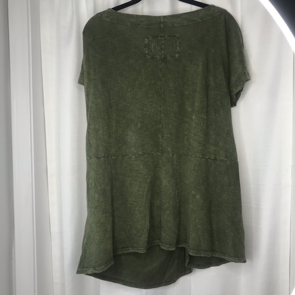 NWT Anthropologie Green Acid Short Sleeve Top - Picture 11 of 16